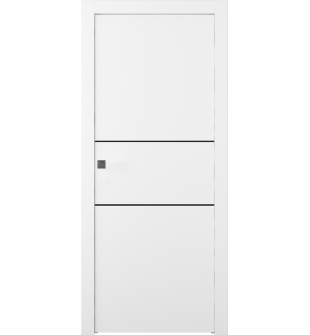 Palladio 2H Black Bianco Noble Pocket doors