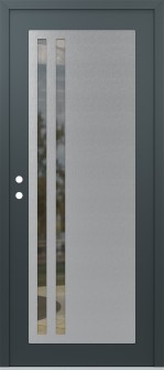 Diamond C6 36" x 80" anthracite/anthracite clear Glass Panel stainless steel RHI