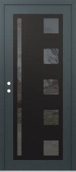 Diamond C3 36" x 80" anthracite/anthracite mirrored Glass Panel black RHI
