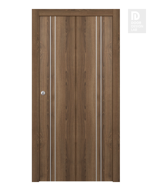 Optima 2V Pecan Nutwood Bi-folding doors