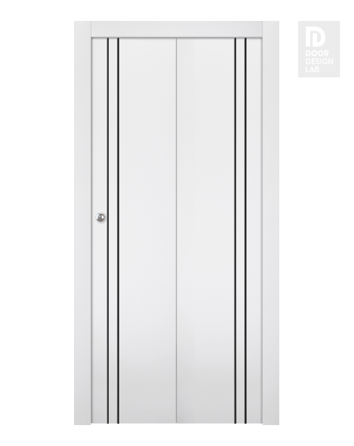 Smart Pro 2V Black Polar White Bi-folding doors