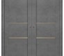 Avon 07 3H Gold Dark Urban Modern Interior Double Pocket Doors by Belldinni