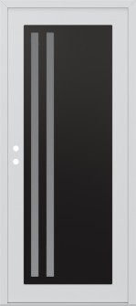 Diamond C6 36" x 80" white/white frosted Glass Panel black RHI