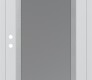 Modern Steel Front Door Diamond C1 36" x 80" white/white frosted Glass Panel stainless steel RHI