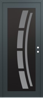 Diamond C12 36" x 80" anthracite/anthracite frosted Glass Panel black LHI