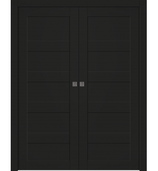 Avon 07 4R Black Matte Double pocket doors