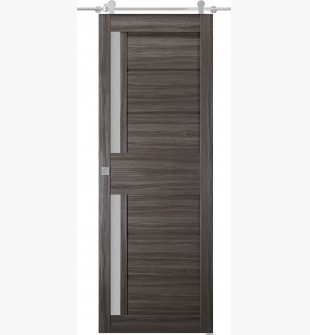 Esta Vetro Gray Oak Barn doors