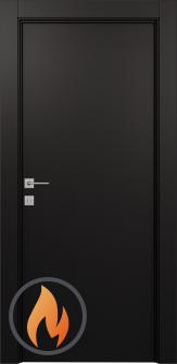 20 Min Fire Rated Black Matte Single Doors