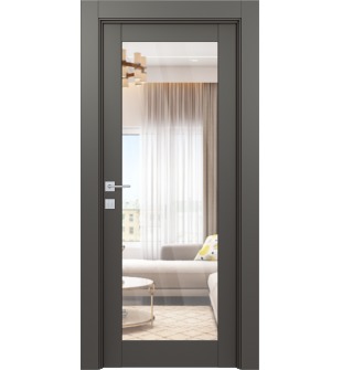 Avon 207 Clear Vetro Gray Matte Single Doors