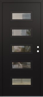 Diamond D1 36" x 80" black/black clear Glass Panel black LHI