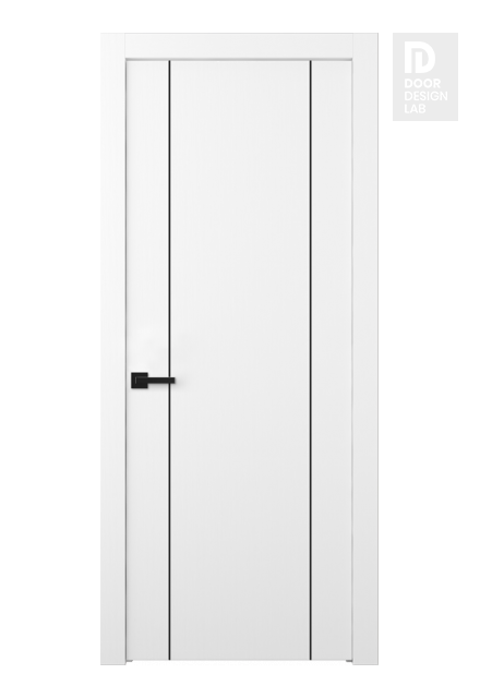 Palladio 2U Black Bianco Noble Hinged doors