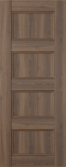 DOOR SLAB OXFORD UNO 07 3R PECAN NUTWOOD 28" X 92 1/2" X 1 3/4"