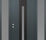 DIAMOND A2 60" X 96" ANTHRACITE/ANTHRACITE FROSTED GLASS PANEL BLACK LHI WITH 2 SIDELITES AND TRANSOM FROSTED GLASS