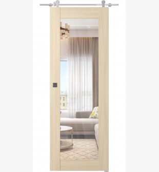 Avon 207 Clear Vetro Loire Ash Barn doors