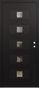 Diamond D8 36" x 80" black/black clear Glass Panel black LHI