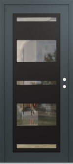 Diamond C10 36" x 80" anthracite/anthracite clear Glass Panel black LHI