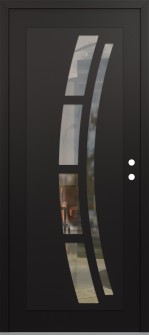 Diamond C12 36" x 80" black/black clear Glass Panel black LHI