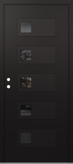 Diamond D2 36" x 80" black/black mirrored Glass Panel black RHI