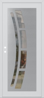 Diamond C12 36" x 80" white/white clear Glass Panel stainless steel RHI