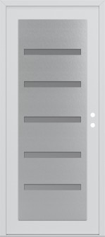 Diamond C7 36" x 80" white/white frosted Glass Panel stainless steel LHI