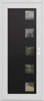 Diamond C5 36" x 80" white/white clear Glass Panel black LHI