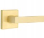 Emtek dumont door lever with square rosette passage right hand satin brass (us4) 5110