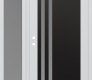Modern Steel Front Door Diamond C6 48" x 80" white/white frosted Glass Panel black RHI with Sidelite frosted Glass