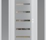 Modern Steel Front Door Diamond C7 68" x 80" white/white clear Glass Panel stainless steel LHI with 2 Sidelites frosted Glass