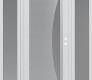 Modern Steel Front Door Diamond C13 64" x 80" white/white frosted Glass Panel stainless steel LHI with 2 Sidelites frosted Glass