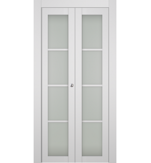 Smart Pro 4 Lite Vetro Polar White Bi-folding doors
