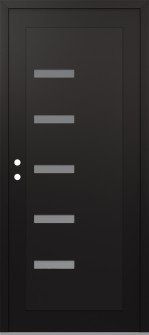 Diamond C8 36" x 80" black/white frosted Glass Panel black RHI