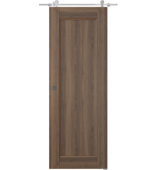 Oxford Uno 07 Pecan Nutwood Barn doors