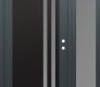 Modern Steel Front Door Diamond C6 52" x 80" anthracite/anthracite frosted Glass Panel black LHI with Sidelite frosted Glass