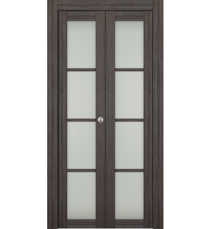 Palladio 4 Lite Vetro Gray Oak Bi-folding doors