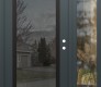 Modern Steel Front Door Diamond C1 48" x 80" anthracite/anthracite mirrored Glass Panel black LHI with Sidelite clear Glass
