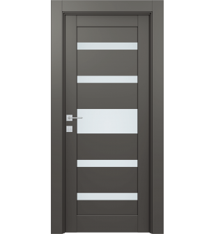 Gina Vetro Gray Matte Hinged doors