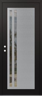 Diamond C6 36" x 80" black/black clear Glass Panel stainless steel RHI