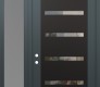 Modern Steel Front Door Diamond C7 48" x 96" anthracite/anthracite clear Glass Panel black RHI with Sidelite and Transom frosted Glass
