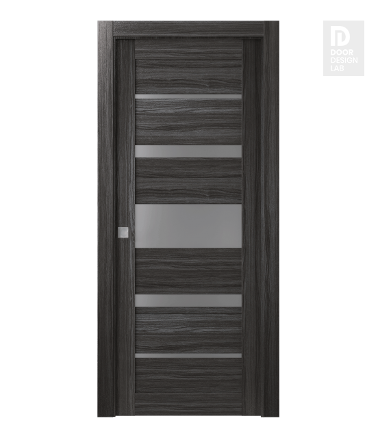 Kina Vetro Gray Oak Pocket doors