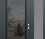 Modern Steel Front Door Diamond C1 48" x 96" anthracite/anthracite mirrored Glass Panel black LHI with Sidelite and Transom frosted Glass