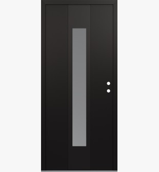 DIAMOND A1 36" X 80" BLACK/WHITE FROSTED GLASS PANEL BLACK LHI