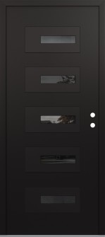 Diamond D6 36" x 80" black/black mirrored Glass Panel black LHI