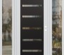 Modern Steel Front Door Diamond C7 60" x 80" white/white clear Glass Panel black LHI with 2 Sidelites clear Glass