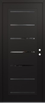 Diamond C11 36" x 80" black/black mirrored Glass Panel black LHI