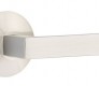 Emtek dumont door lever with modern rosette passage left hand satin nickel (us15) 5107