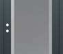 Modern Steel Front Door Diamond C1 36" x 80" anthracite/anthracite frosted Glass Panel stainless steel RHI