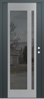 Diamond C15 36" x 80" anthracite/anthracite mirrored Glass Panel stainless steel LHI