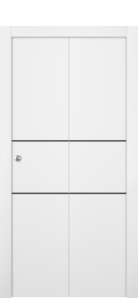 Smart Pro 2H Black Polar White Bi-folding doors