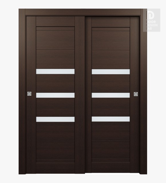 Dora Vetro Veralinga Oak Modern Interior Bypass Doors by Belldinni