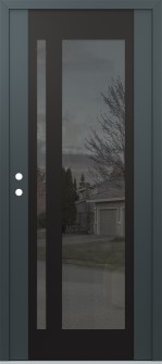 Diamond C15 36" x 80" anthracite/anthracite mirrored Glass Panel black RHI